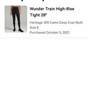 Lululemon Wunder Train High-Rise
Tight 28"